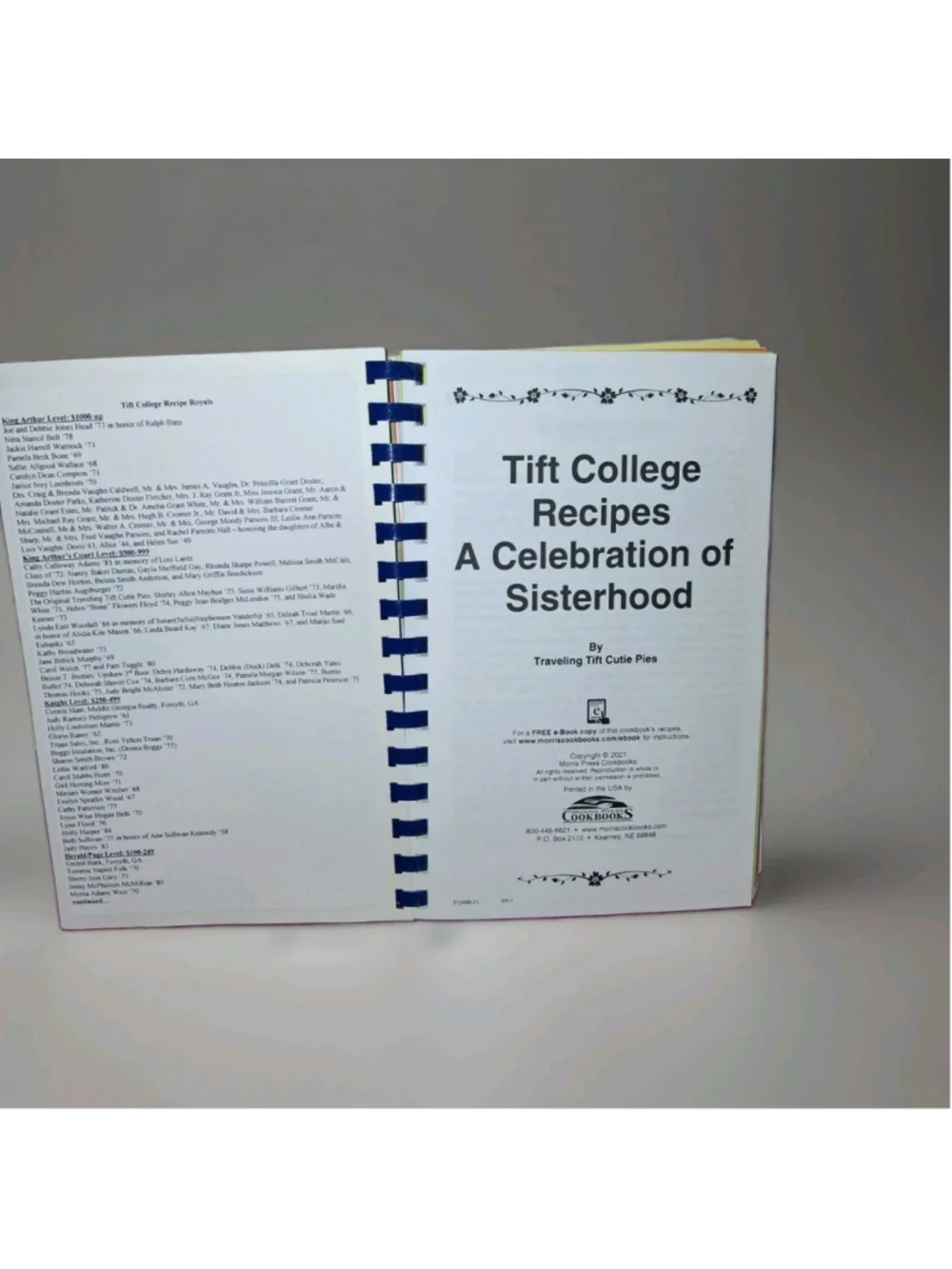 Tift College Recipes Traveling Tift Cutie Pies Spiral Bound Morris Press Cookbo…